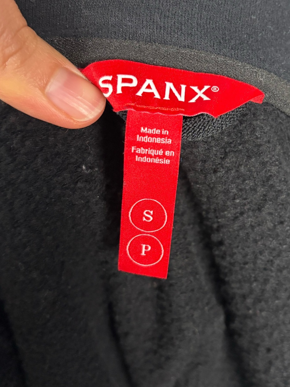 Spanx Cotton Fleece Lined Boost Up Hoodie in Very Black - Picture 5 of 9
